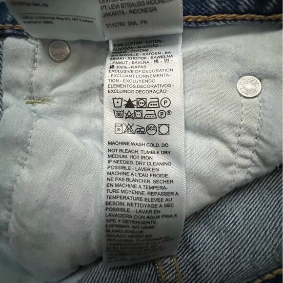 Levi's Ribcage Ripped High Waist Ankle Straight Leg Jeans - Picture 13 of 14